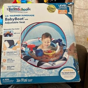Swim school baby boat with adjustable seat